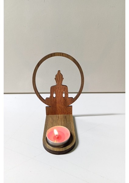 Buda Figür Kahverengi Ahşap Gölge Mumluk Projeksiyon Biblo – Mum Hediyeli Buda2 fırsatları