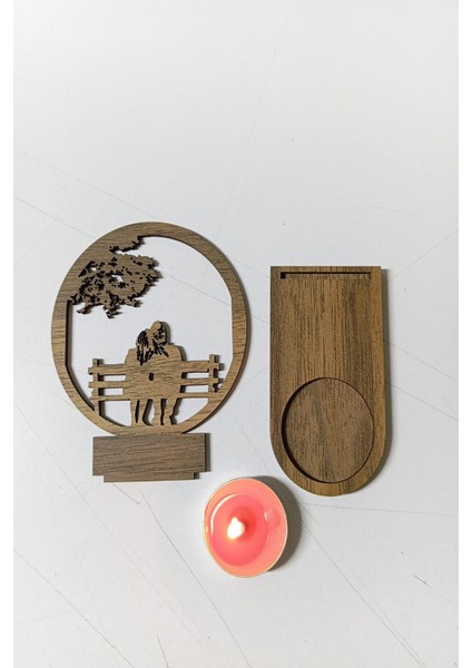 Buda Figür Kahverengi Ahşap Gölge Mumluk Projeksiyon Biblo – Mum Hediyeli Buda2 indirimleri