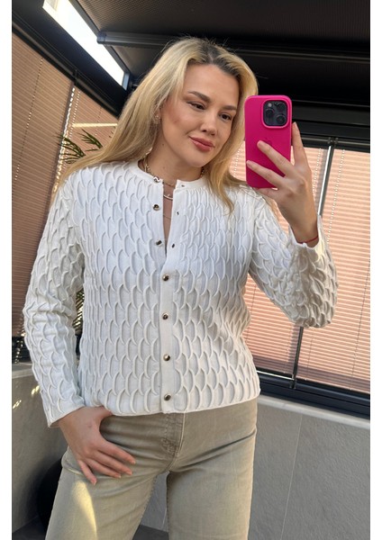 Beyaz Bürümcük Hırka indirimleri