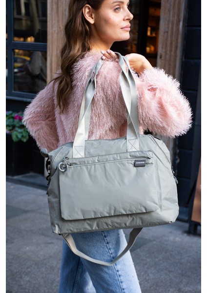 Genişleyebilir Yan Fermuarlı Paraşüt Kumaş Ayarlanabilir Omuz Çantası 6019 fırsatları