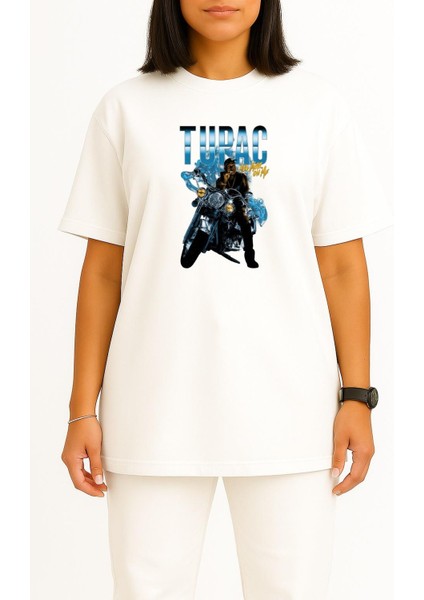 Oversize Tupac All Eyez On Me Göğüs Baskılı Unisex T-Shirt fiyatları