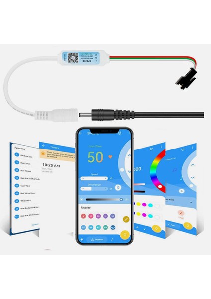 SP621E Mini Bluetooth Argb Pixel Şerit LED Kontrol WS2811 WS2812B fiyatları