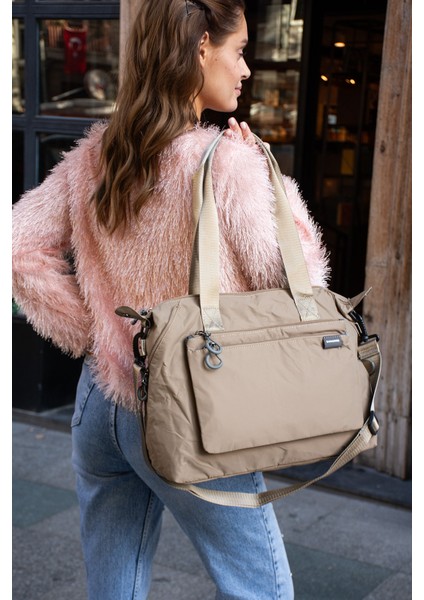 Genişleyebilir Yan Fermuarlı Paraşüt Kumaş Ayarlanabilir Omuz Çantası 6019 fırsatları