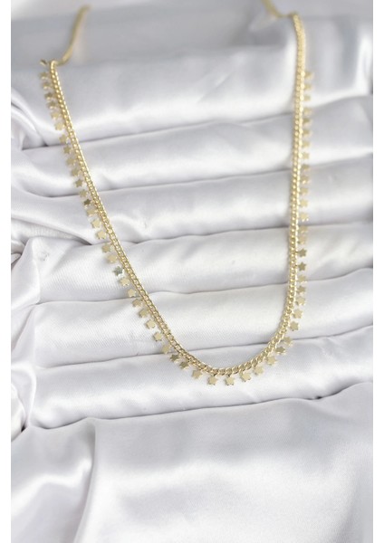 Bfs Pirinç Gold Renk Sıralı Yıldız Kadın Kolye fiyatları