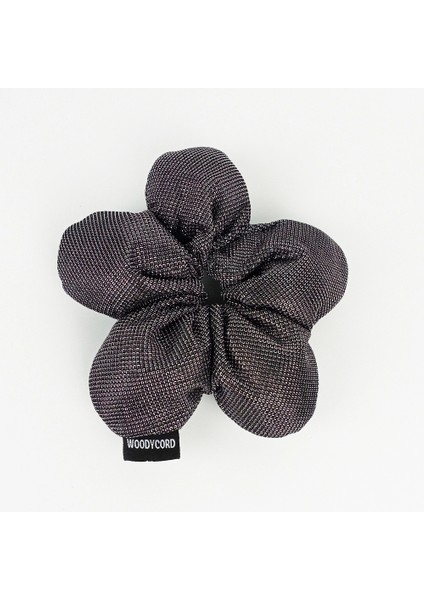 El Yapımı Gümüş pofuduk Scrunchie Topuz Tokası