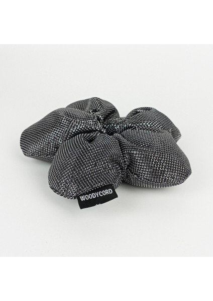 El Yapımı Gümüş pofuduk Scrunchie Topuz Tokası fırsatları