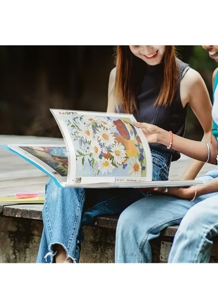 A3 Sunum Dosyası, Resim Çantası, 40 Cepli-80 Resim Kapasiteli, Pembe modelleri