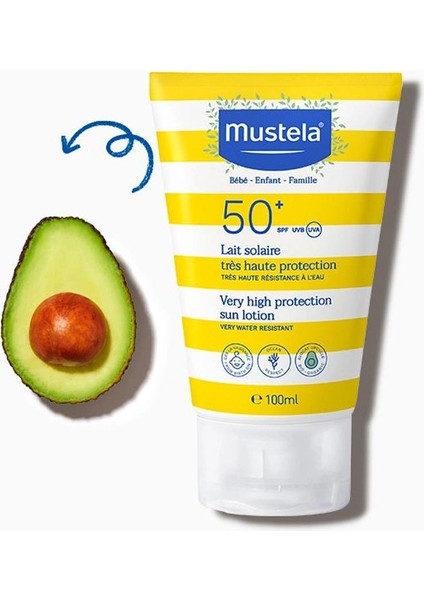 Asfstore Mustela Yüksek Koruma Faktörlü Güneş Losyonu Tüm Aile Için SPF50+ 100 ml