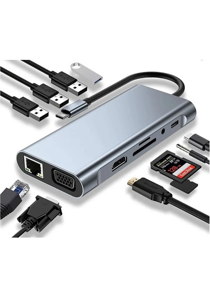 ZR44 Type-C 11 In 1 Hdtv Çevirici