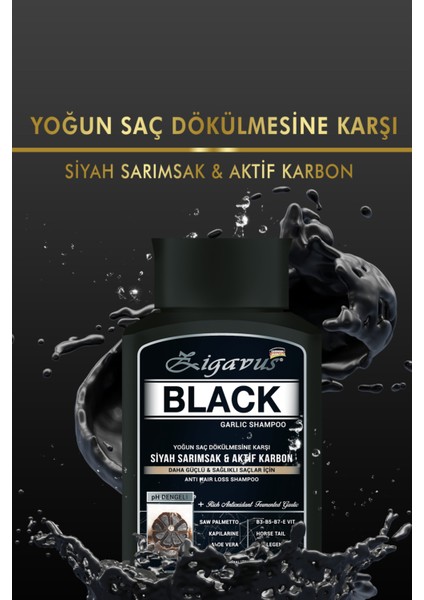 Zigavus Black Siyah Sarımsaklı Şampuan 300 ml - 3 Al 2 Öde fiyatları