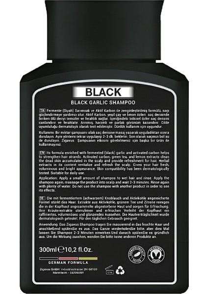 Zigavus Black Siyah Sarımsaklı Şampuan 300 ml - 3 Al 2 Öde indirimleri
