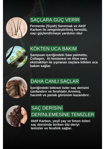 Zigavus Black Siyah Sarımsaklı Şampuan 300 ml - 3 Al 2 Öde