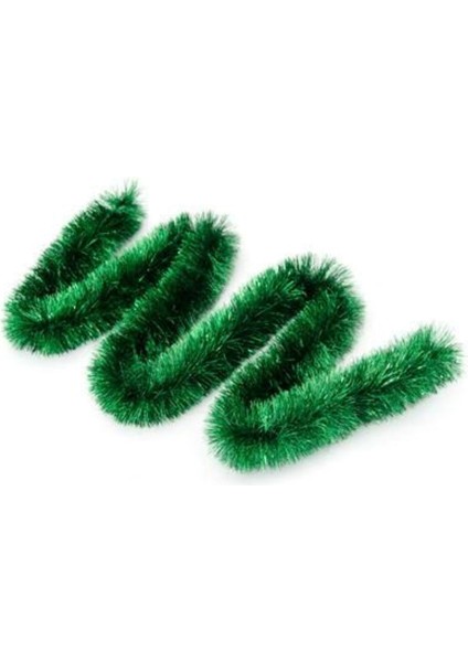 Yılbaşı Ağacı Süsleme 180 cm Kalın Sim Süsü Yeşil Noel Süsleme Garland Yılbaşı Süsü 5cm