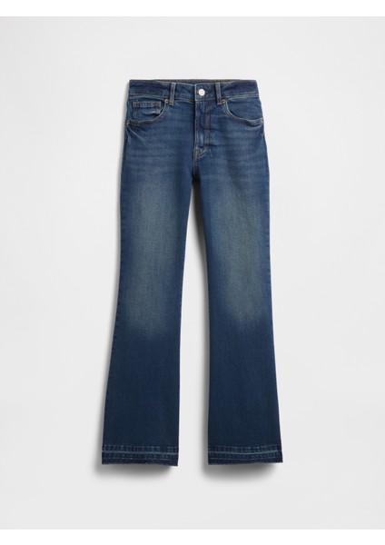 Kız Çocuk Koyu Mavi High Rise '70s Flare Jean Pantolon fırsatları