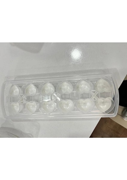 Kalpli Buz Kalıbı 2’li | 12 Hazneli Beyaz Silikon Kapaklı Buzluk Seti | Parti, Ev ve Çocuk İçin Eğlenceli Buz Kalıbı modelleri