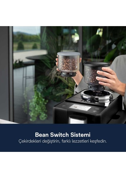 Rivelia Tam Otomatik Kahve Makinesi 16 Farklı Içecek - Bean Switch - 3.5"" Renkli Ekran - Siyah - 2kg Kahve EXAM440 modelleri