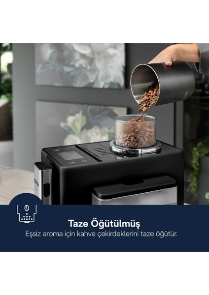 Rivelia Tam Otomatik Kahve Makinesi 16 Farklı Içecek - Bean Switch - 3.5"" Renkli Ekran - Siyah - 2kg Kahve EXAM440 indirimleri