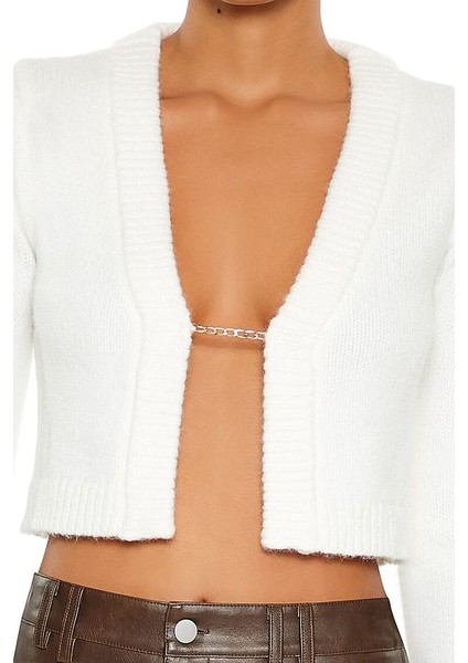 Zincir Detaylı Düğmesiz Hırka indirimleri