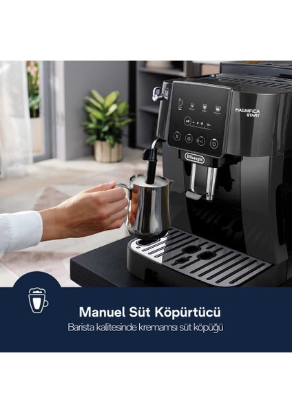 Magnifica Start Tam Otomatik Kahve Makinesi - Soft Touch Panel - Gri/siyah +2kg Kahve ECAM220.22.GB