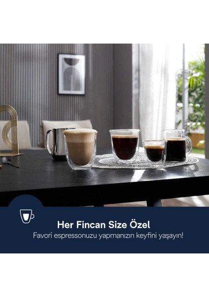 Magnifica Start Tam Otomatik Kahve Makinesi - Soft Touch Panel - Gri/siyah +2kg Kahve ECAM220.22.GB