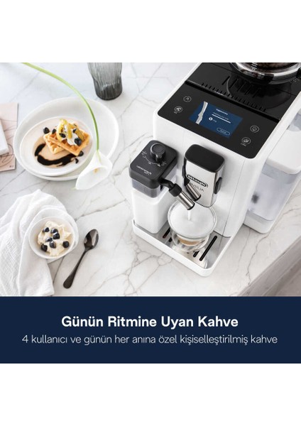 16 Farklı Lezzet Rivelia Bean Switch Tam Otomatik Kahve Makinesi - Beyaz Premium Tasarım - 19 Bar +2kg Kahve EXAM440