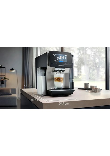 Wi-Fi Uzaktan Takip ve Kontrol EQ700 Integral Premium Tam Otomatik Kahve Makinesi - Iselect Ekran - Home Connect - Inox Paslanmaz Çelik +2kg Kahve TQ713R03 modelleri