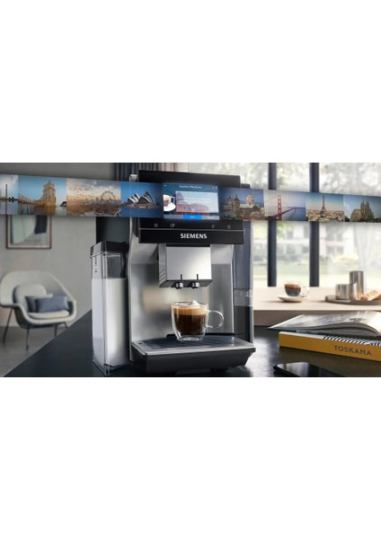 Wi-Fi Uzaktan Takip ve Kontrol EQ700 Integral Premium Tam Otomatik Kahve Makinesi - Iselect Ekran - Home Connect - Inox Paslanmaz Çelik +2kg Kahve TQ713R03 fırsatları