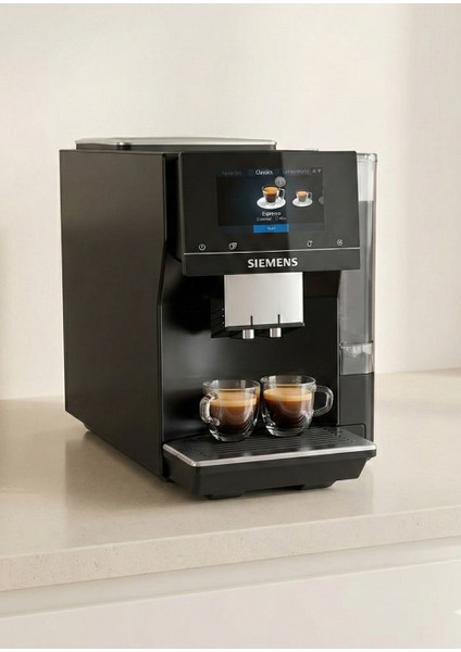 Telefondan Kontrol Özelikli EQ700 Classic Premium Tam Otomatik Kahve Makinesi -19 Bar- Iselect Ekran Siemens Coffeeworld - TP713R19 +2kg Kahve