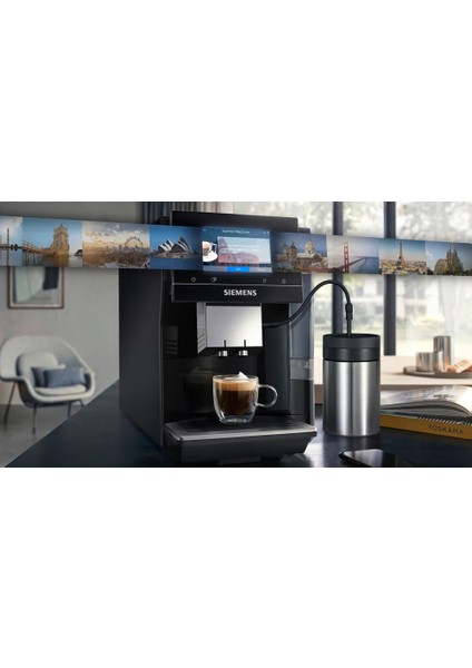 Telefondan Kontrol Özelikli EQ700 Classic Premium Tam Otomatik Kahve Makinesi -19 Bar- Iselect Ekran Siemens Coffeeworld - TP713R19 +2kg Kahve modelleri
