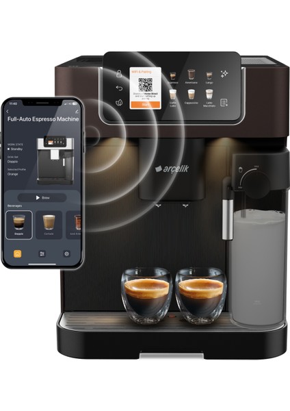 Imperium Barista 18 Farklı Kahve Seçeneği Tam Otomatik Espresso Makinesi - Dokunmatik Ekran - 19 Bar +2kg Kahve Em 9495 modelleri