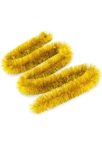 Yılbaşı Ağacı Süsleme 180 cm Kalın Sim Süsü Gold Noel Süsleme Garland Yılbaşı Süsü 5cm