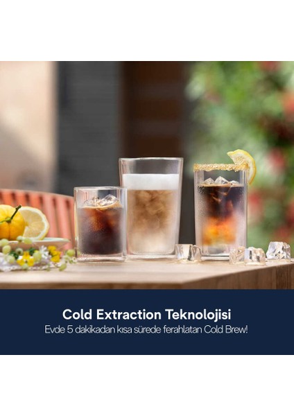 50’den Fazla Sıcak, Soğuk Kahve Eletta Explore Tam Otomatik Kahve Makinesi - Cold Brew - To Go Özelliği - Gümüş - 2kg Kahve ECAM450