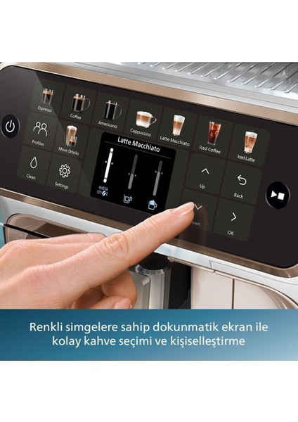 5500 Serisi Lattego Tam Otomatik Espresso Makinesi - Gri - 20 Soğuk-Sıcak Içecek - Silentbrew +2kg Kahve EP5544 modelleri