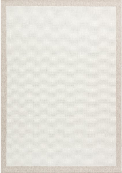 Samos 05 Cream Beıge Kaymaz Tabanlı Makine De Yıkanabilir, Silinebilir Mutfak Halısı Sisal Kilim