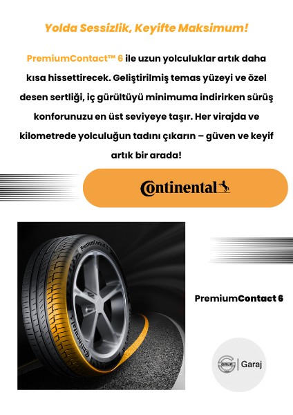 275/35R19 100Y Xl Continental Premiumcontact6 Ssr - 2024 Yaz ***grupgaraj Güvencesıyle***