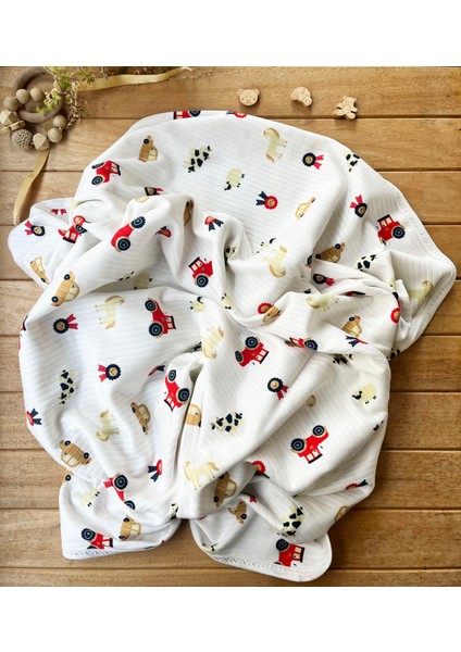 Naturel Çiftlik Pamuklu 80×90 cm Çift Kat Penye Bebek Battaniye modelleri