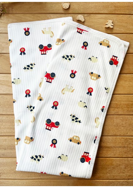 Naturel Çiftlik Pamuklu 80×90 cm Çift Kat Penye Bebek Battaniye fırsatları