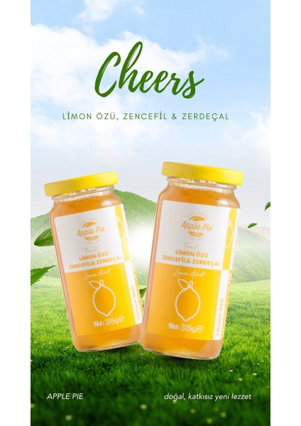 Limon Özü Zencefil & Zerdeçal 315 gr – Şekersiz, %100 Doğal, Pestisit Analizli | Apple Pie Foods fiyatları