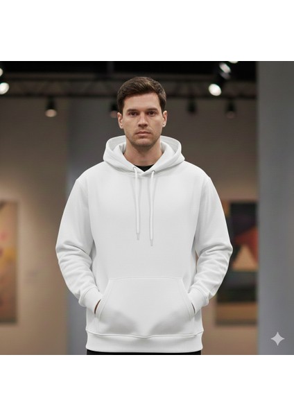 Kadın Organik Pamuklu Içi Polarlı Yumuşacık Relaxed Kanguru Cepli Kapüşonlu Sweatshirt fiyatları