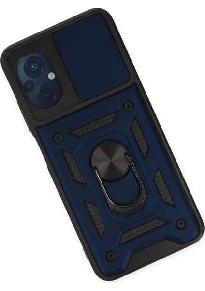 Xiaomi Poco M5 Kılıf Pars Lens Yüzüklü Silikon - Lacivert modelleri