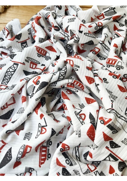 Naturel Inşaat Araçları Pamuklu 80X90 cm Çift Kat Penye Bebek Battaniye fiyatları