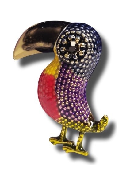 Rengârenk Tukan Kuşu Broş