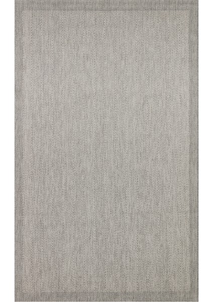 Samos 02 Grey Kaymaz Tabanlı Makine De Yıkanabilir, Silinebilir Mutfak Halısı Sisal Kilim