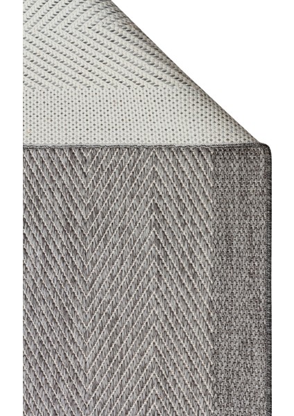 Samos 02 Grey Kaymaz Tabanlı Makine De Yıkanabilir, Silinebilir Mutfak Halısı Sisal Kilim fiyatları