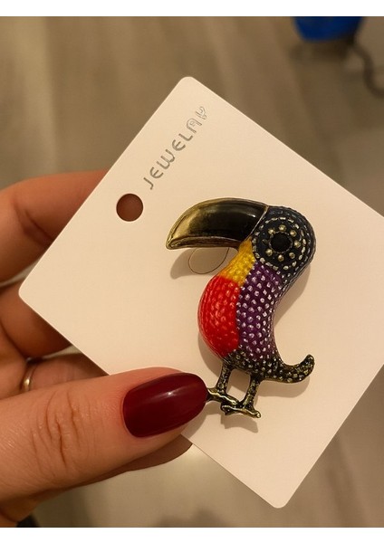 Rengârenk Tukan Kuşu Broş indirimleri