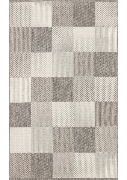 Samos 01 Grey Kaymaz Tabanlı Makine De Yıkanabilir, Silinebilir Mutfak Halısı Sisal Kilim