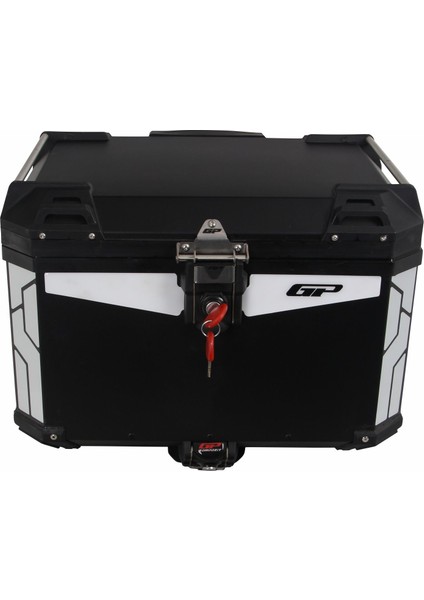 Gp Kompozit Üniversal 57 Lt. Alüminyum Motosiklet Çantası Siyah