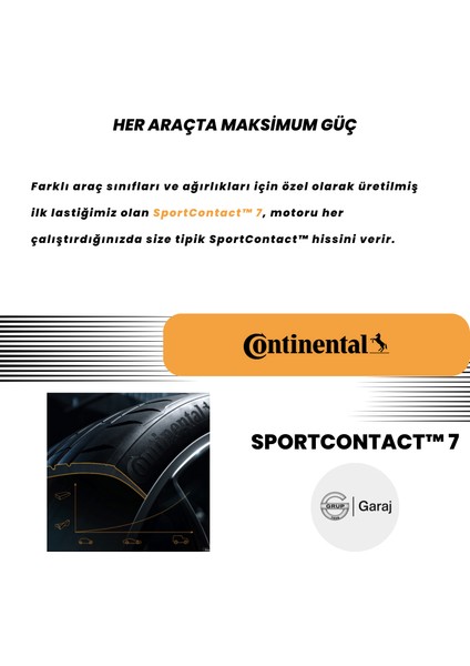 245/40ZR19 98Y Xl Fr Continental Sportcontact7 - 2024 Yaz Grupgaraj Güvencesıyle