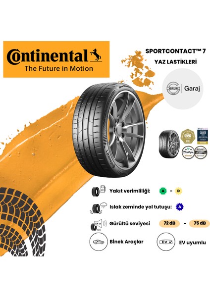 245/40ZR19 98Y Xl Fr Continental Sportcontact7 - 2024 Yaz Grupgaraj Güvencesıyle