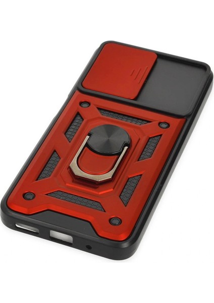 Xiaomi Poco M5 Kılıf Pars Lens Yüzüklü Silikon - Kırmızı indirimleri